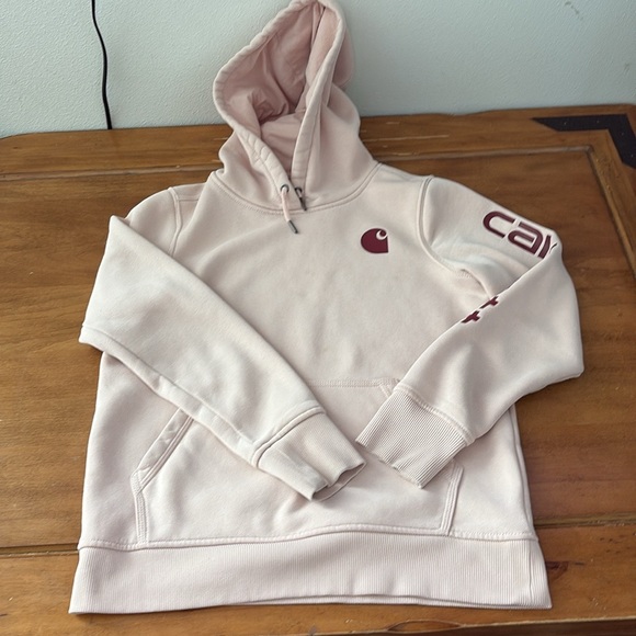 Carhartt Light Pink Hoodie with Logo Size Small - Picture 8 of 15